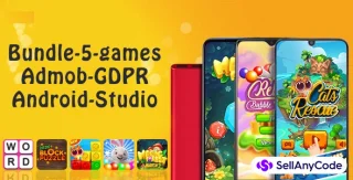 Bundle#1, 5 Games (AdMob + GDPR + Android Studio)