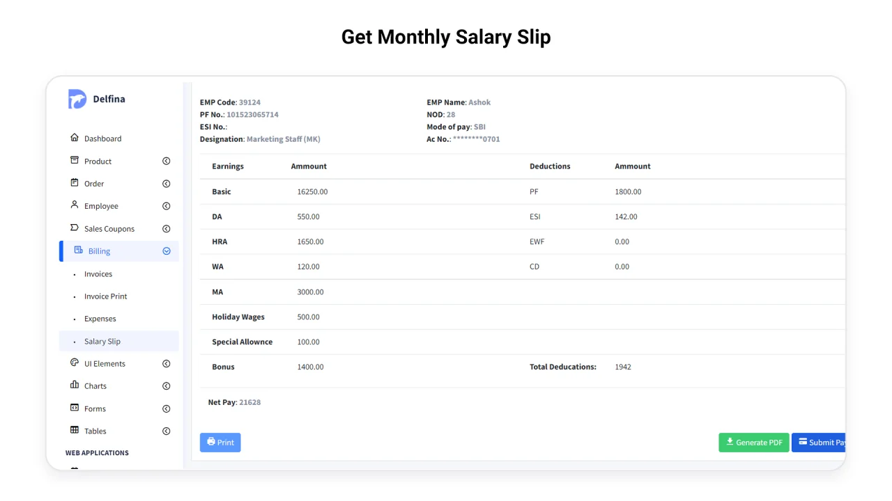 Delfina: Sales & Invoice Admin Dashboard — screenshot 7
