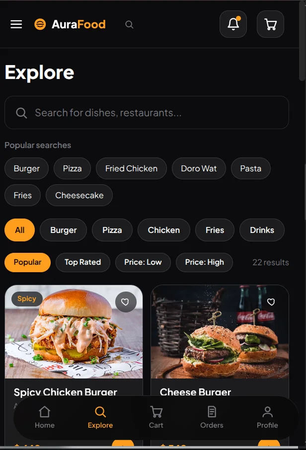 AuraFood - Restaurant & Food Delivery Web UI Kit — screenshot 9