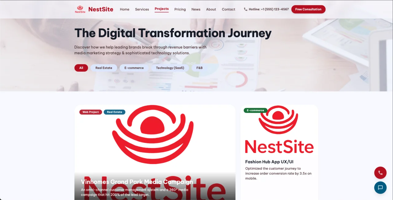 NestSite React/NestJS Agency Website + CMS — screenshot 3