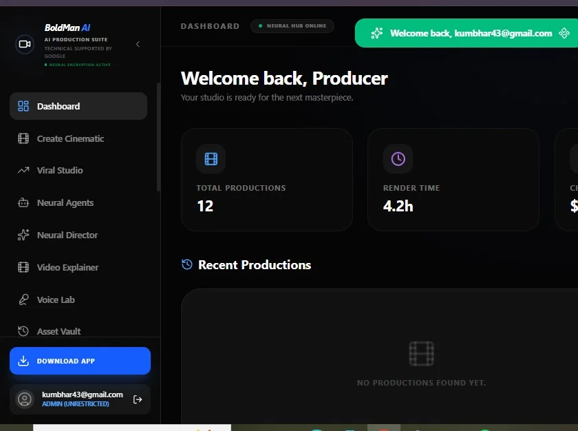 Boldman AI Production Suite — screenshot 1