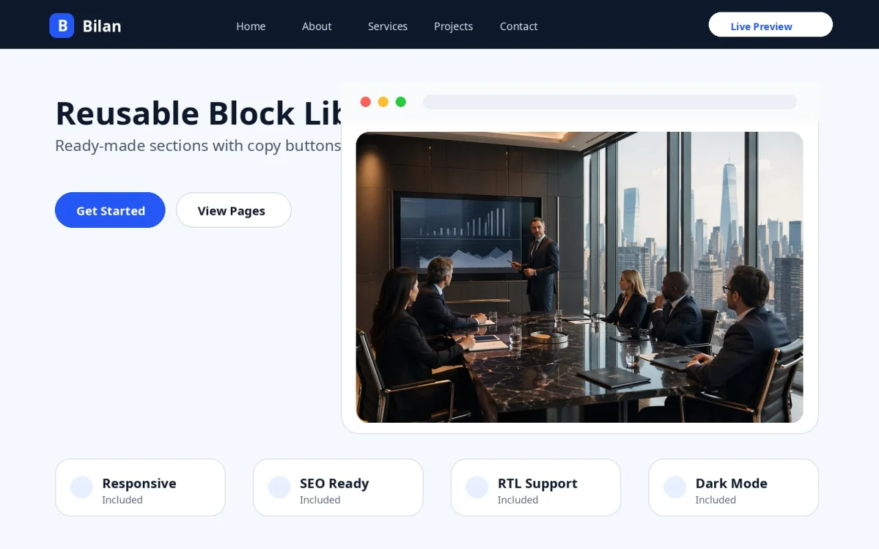 Bilan - Multipurpose Business HTML Template — screenshot 5