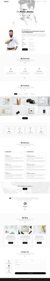 Larson Personal Portfolio Template — screenshot 1