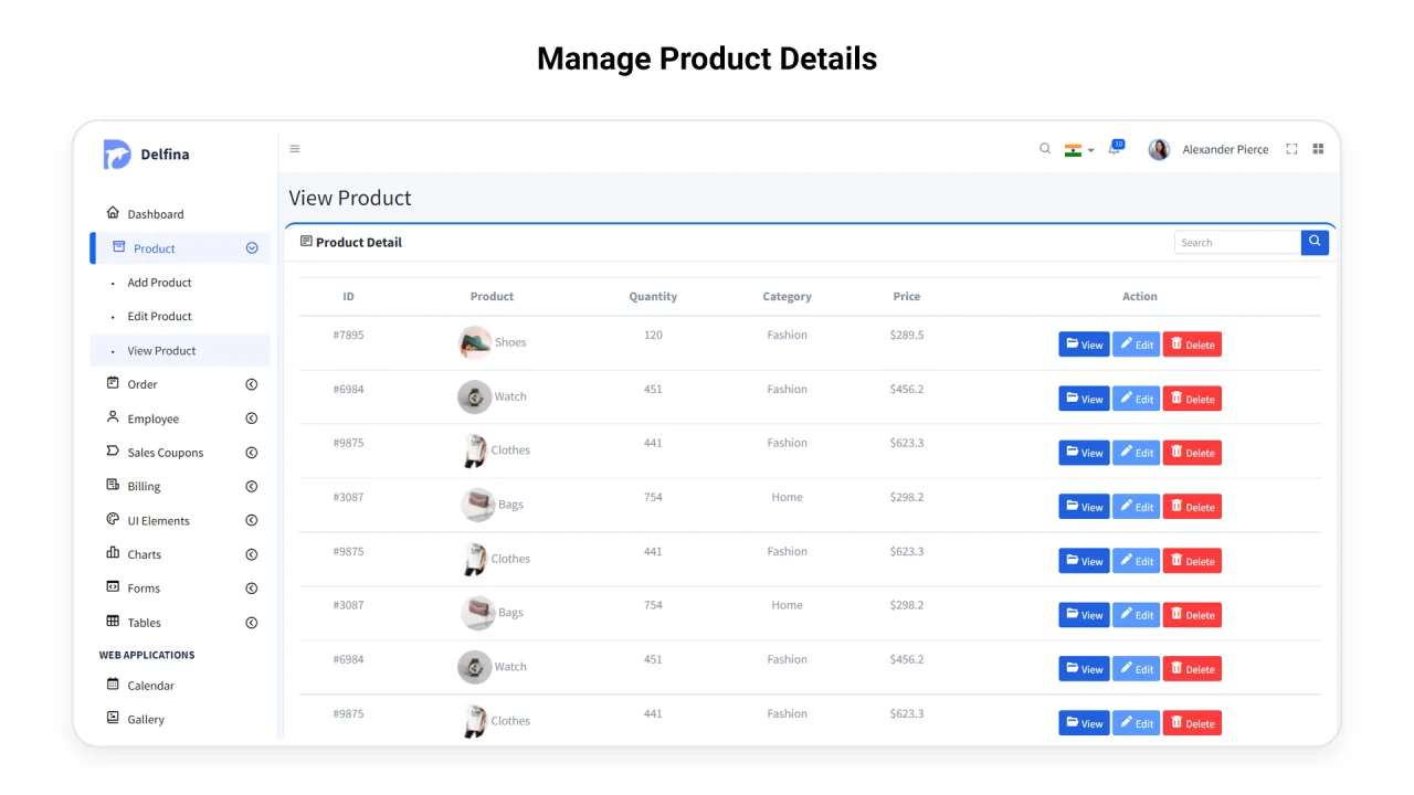 Delfina: Sales & Invoice Admin Dashboard — screenshot 4