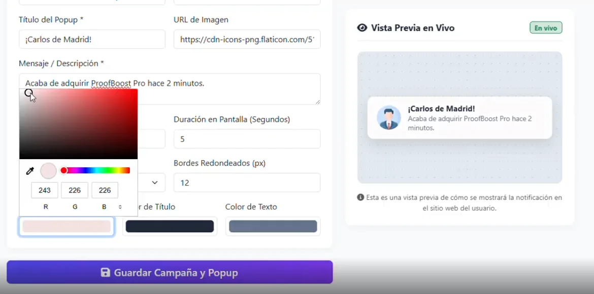 🚀 ProofBoost – Social Proof Notifications, Sales Popups, Campaign Manager & PHP SaaS — screenshot 3