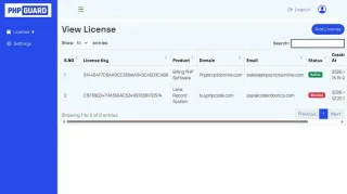 PHP License Management Script