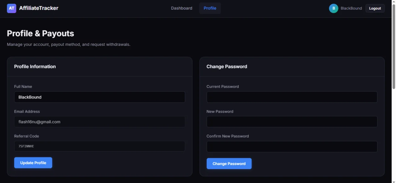 AffiliateTracker Pro Self-Hosted Referral System — screenshot 2