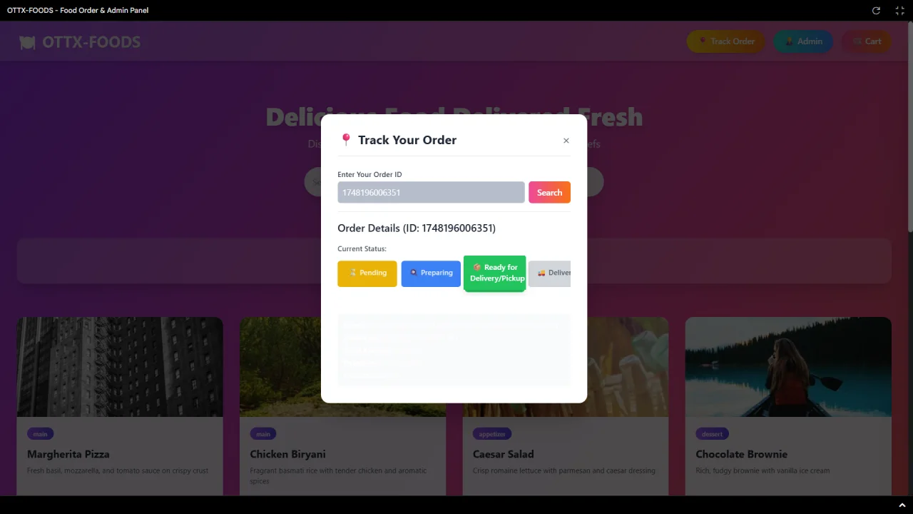OTTX - FOODS E-Commerce with Admin and User Panels — screenshot 4