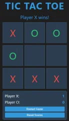 Tic Tac Toe Game with Score Tracking and Reset