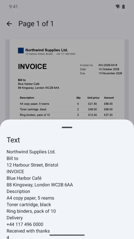 PDF Document Scanner Android + iOS — screenshot 3