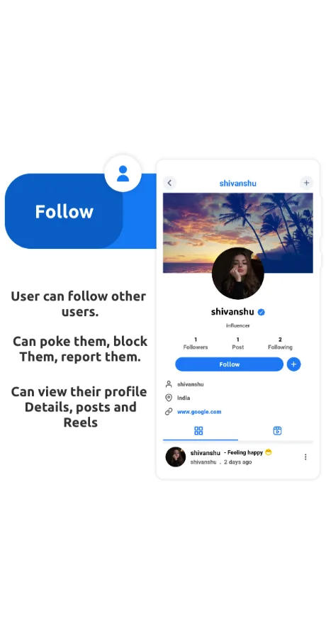 Myfriend - Friend Chat Post TikTok Follow Live Clone Social Network App — screenshot 5