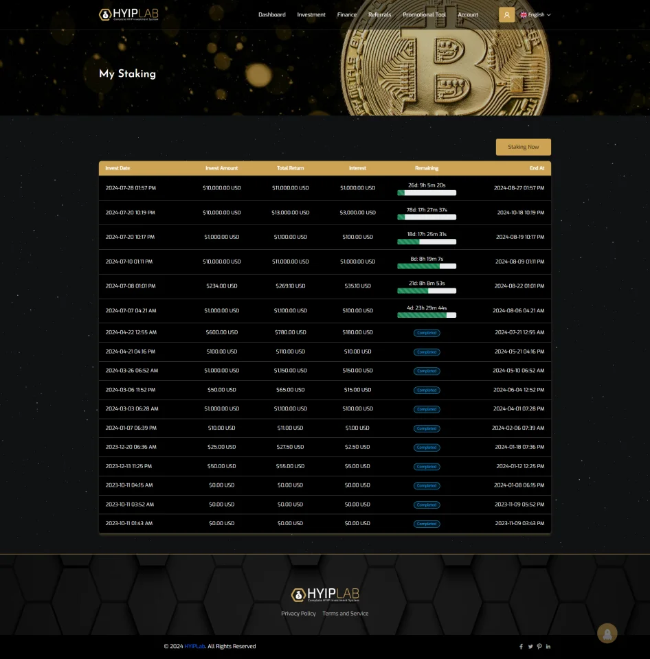 HYIPLAB - Complete HYIP Investment System — screenshot 4