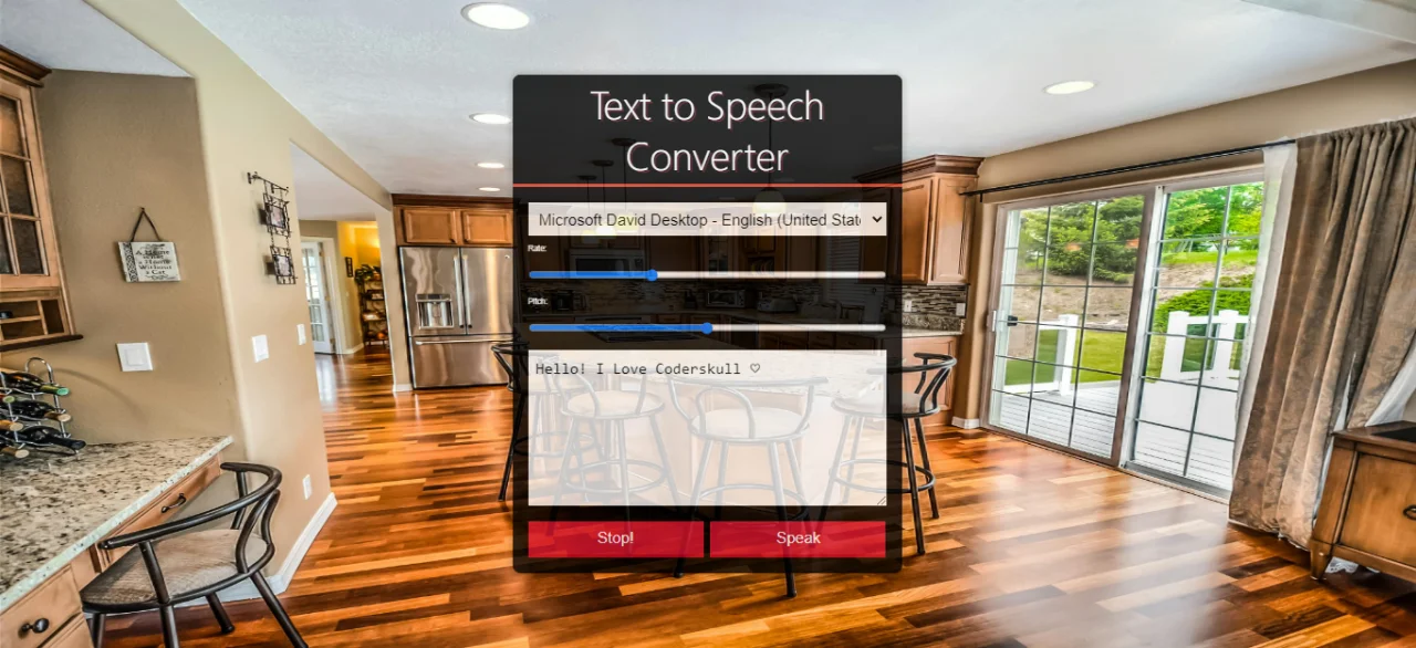 Zenix | Text-to-Speech Synthesis in Vanilla JS — screenshot 1
