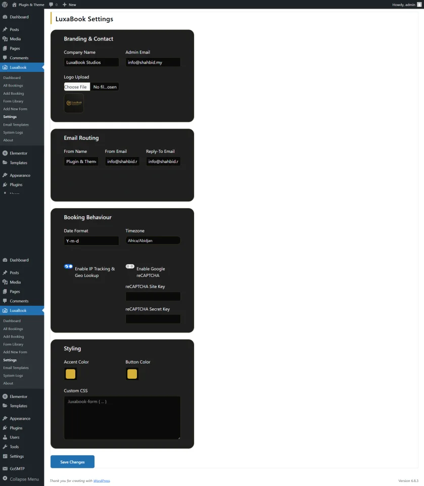 LuxaBook Ultimate Booking Form Builder & Appointment System — screenshot 7