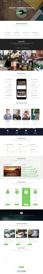 Recover Business Agency HTML Template — screenshot 1