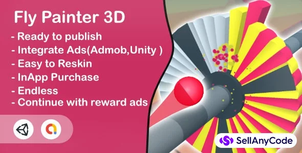 Fly Painter 3D (Unity Game+AdMob+Android+iOS)