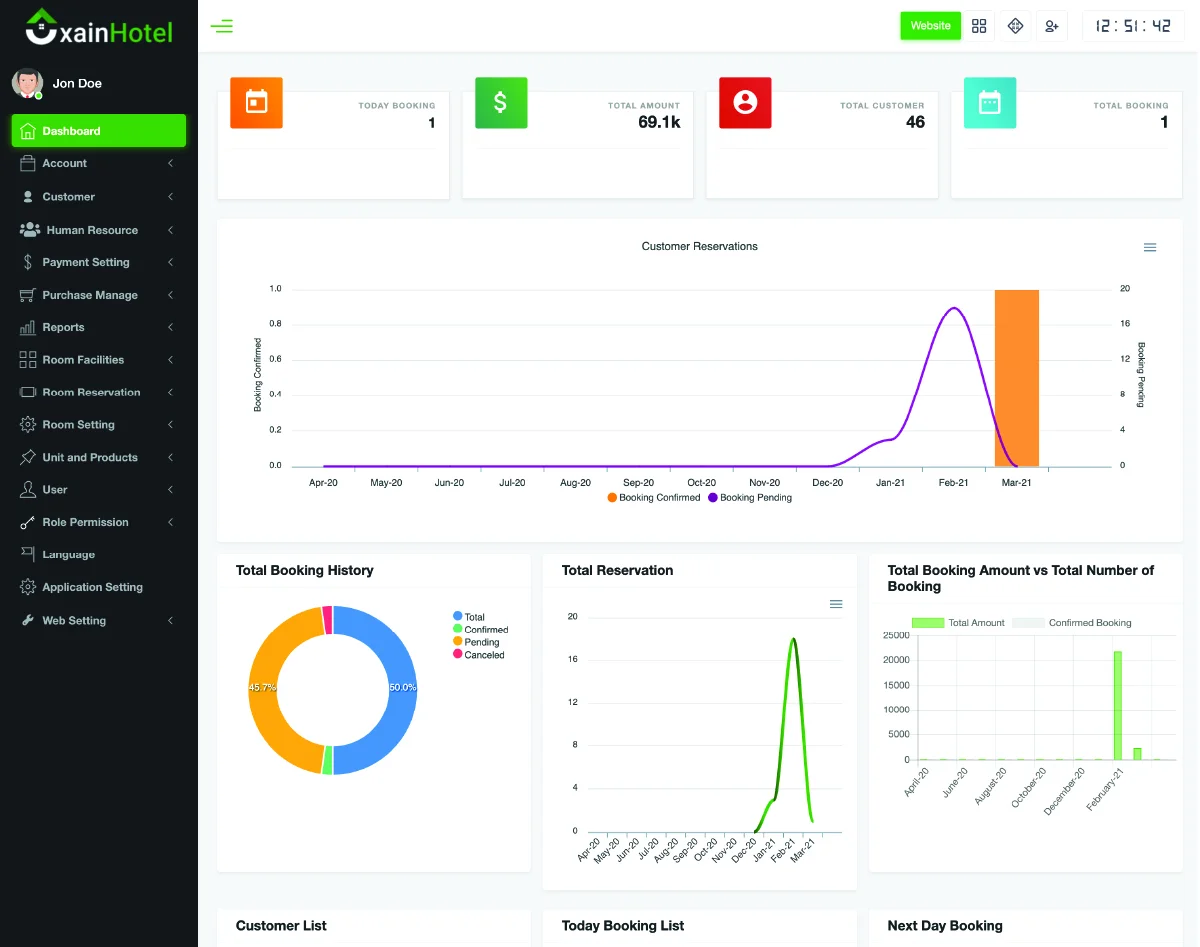 Hotel Management System with Website — screenshot 1