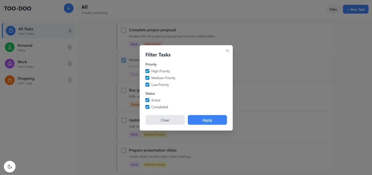 TODO — screenshot 2