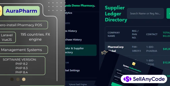 Vyloxia - Global Edition Pharmacy POS | 195 Countries | Desktop Launcher | FX Currency Engine
