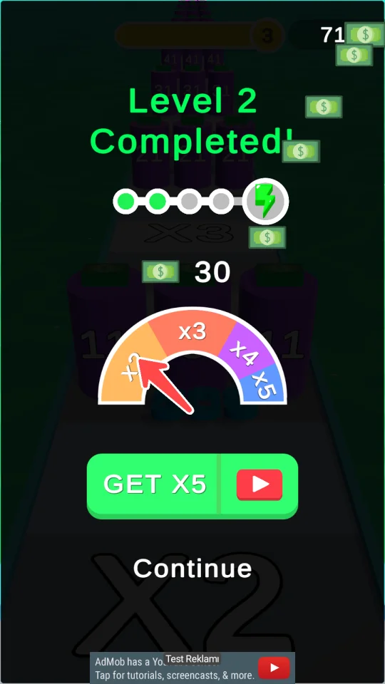Money Shooter Unity Game AdMob — screenshot 3