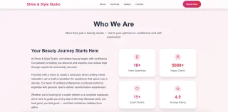 Shine & Style Elegant Next.js Template for Beauty Studios
