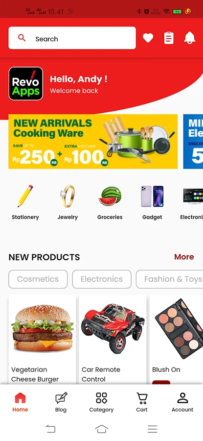 Revo Apps WooCommerce - Flutter E-Commerce Full App Android iOS - Fashion Electronic Grocery Others — screenshot 1