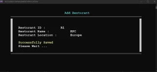 Resturant Management System