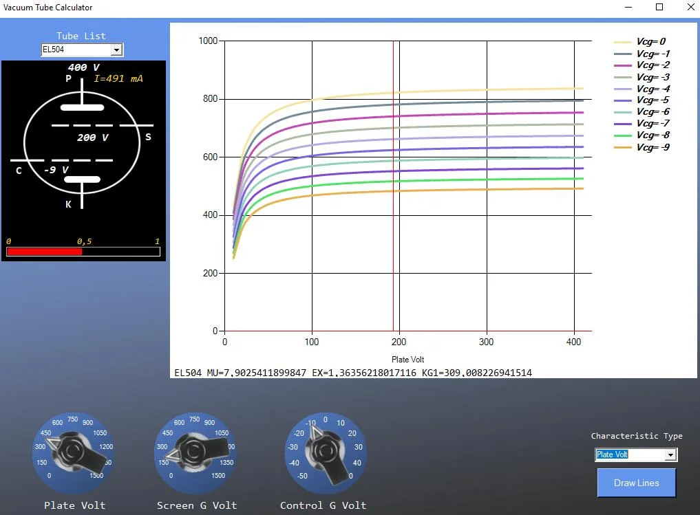 Vacuum Tube Calculator — screenshot 1