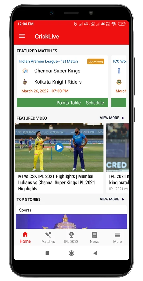 Android Cricket Live - Live Ipl Match, ICC World Cup, Cricket News, Latest Update — screenshot 1