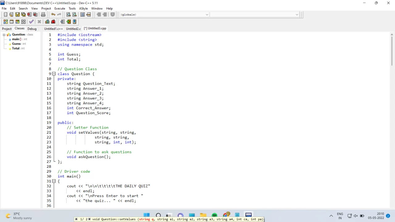 C/C++ for Quiz Game by Code Breaker — screenshot 1