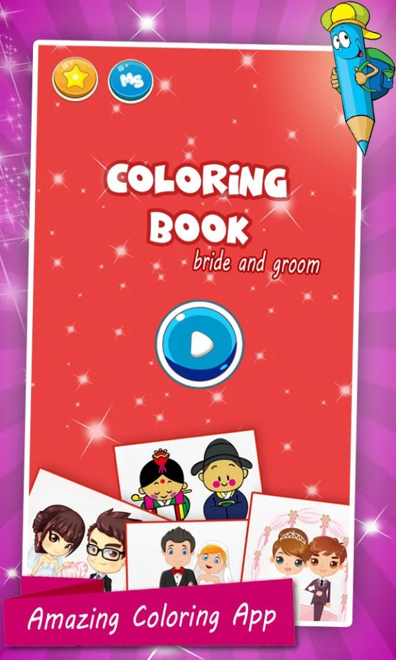 Bride and Groom Wedding Coloring Pages Game — screenshot 2