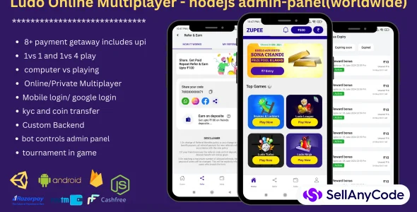 Zuppee Game Development with Admin Panel - Complete Setup (Node.js)