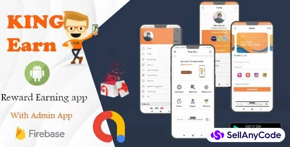 KingEarn - Android Rewards Earning App with Admin App