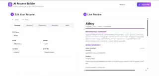 Smart AI-Powered Resume Builder
