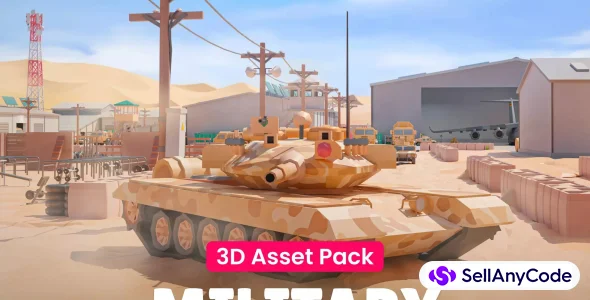 Military - Low Poly 3D Models Pack