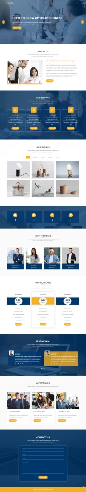 Hunter Corporate Website HTML5 Template — screenshot 1