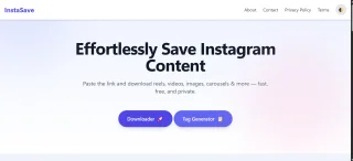 InstaSave - Instagram Downloader & Tag Gen PHP Script