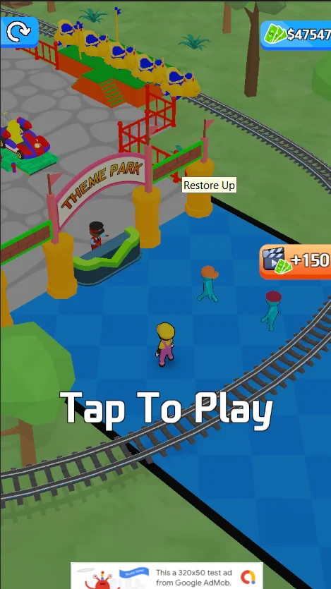 Awesome Park Idle Game 3D Unity Source Code — screenshot 1