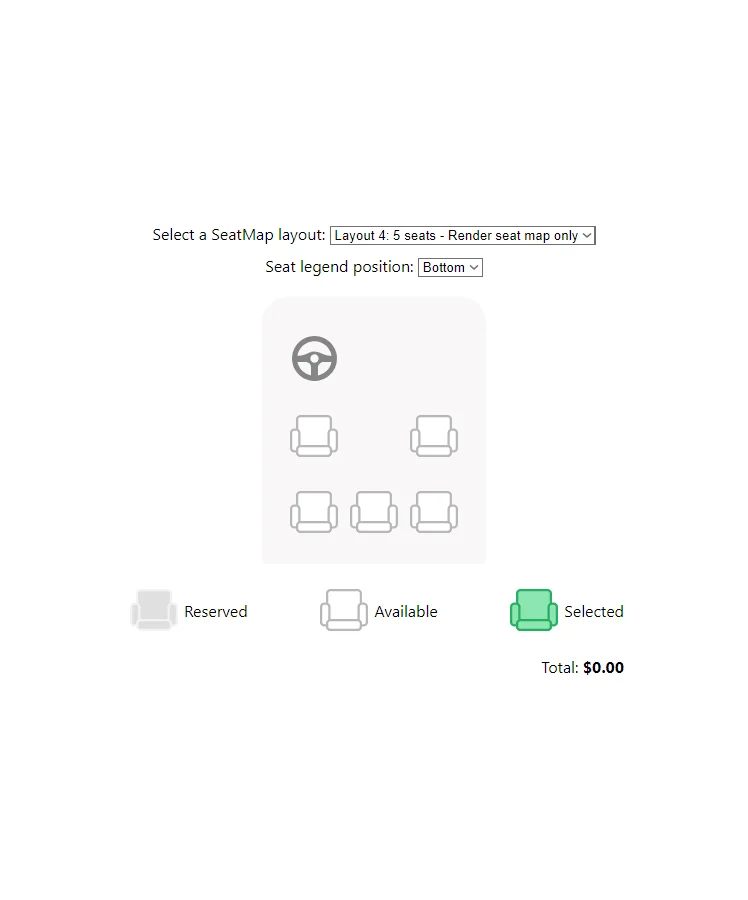React Seat Map Picker — screenshot 6