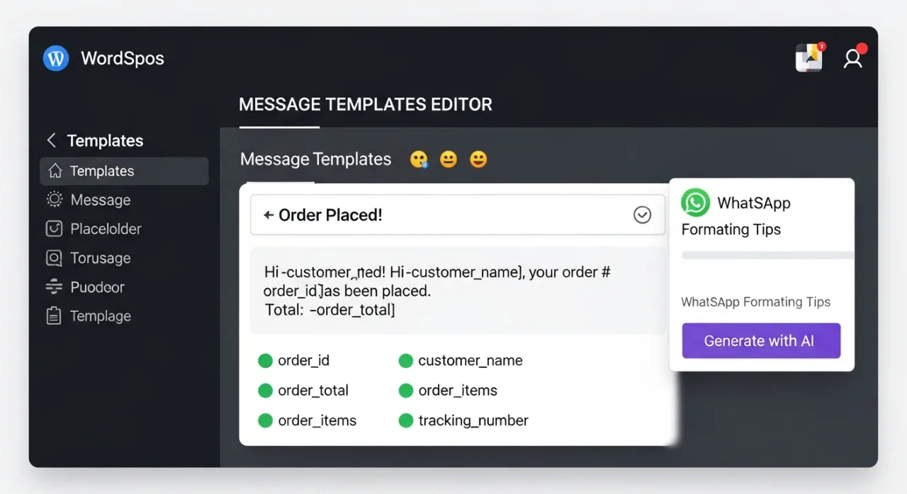 WhatsApp Order Notifications Pro for WooCommerce — screenshot 3