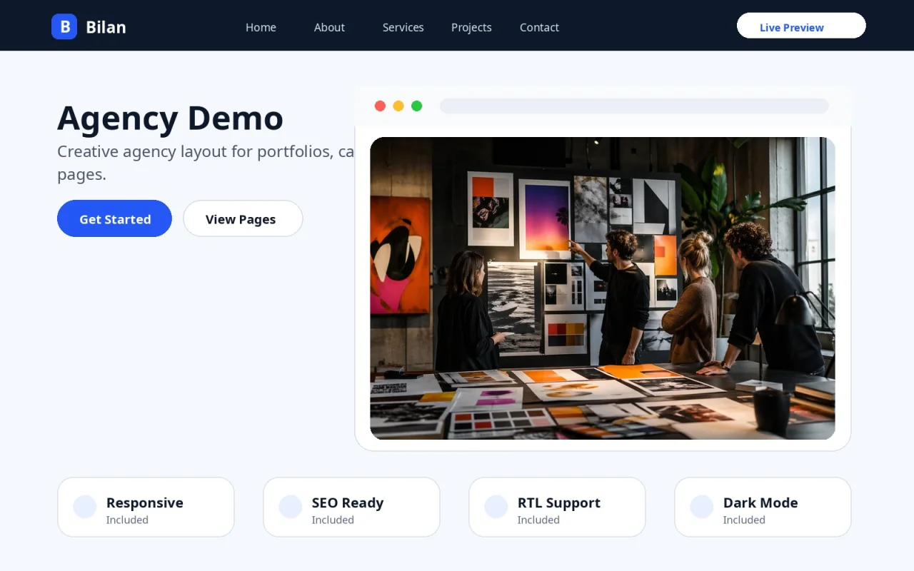 Bilan - Multipurpose Business HTML Template — screenshot 2