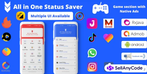 All in One Status Saver - FB, Insta, WA Story Saver & MxTakaTak, Moj, Josh and More Video Saver