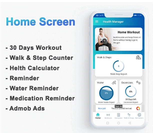Workout Manager Health Calculator for Fitness — screenshot 1