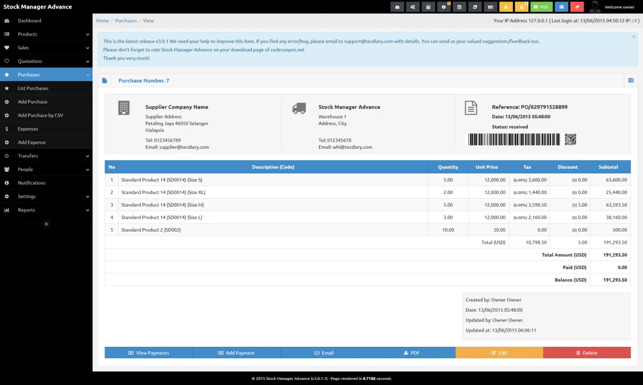 Stock Manager Advance (Invoice & Inventory System) — screenshot 2