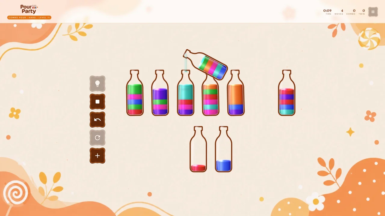 Pour Party | HTML5 Color Sort Game — screenshot 3