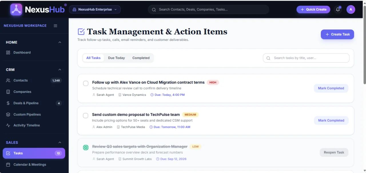 NexusHub Agentic Customer Platform & CRM Client — screenshot 4