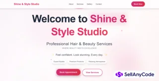 Shine & Style Elegant Next.js Template for Beauty Studios