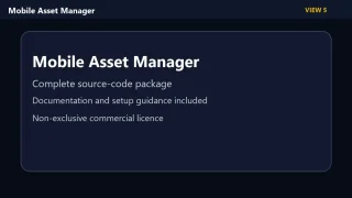 Mobile Asset Manager