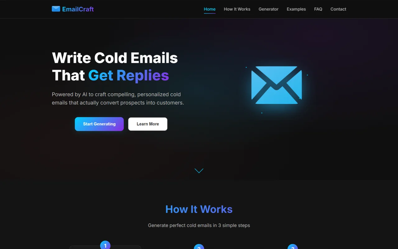 AI Email and Message Generator Web Tool — screenshot 1