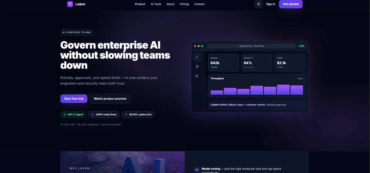Ladoni AI SaaS & Admin Dashboard HTML Template — screenshot 3
